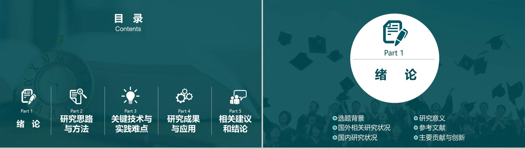 框架完整的论文答辩动态PPT模板-2