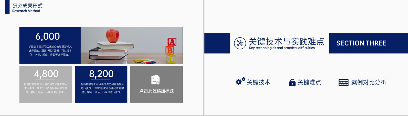 深蓝简约风大学生毕业论文答辩学术研究成果展示PPT模板-6