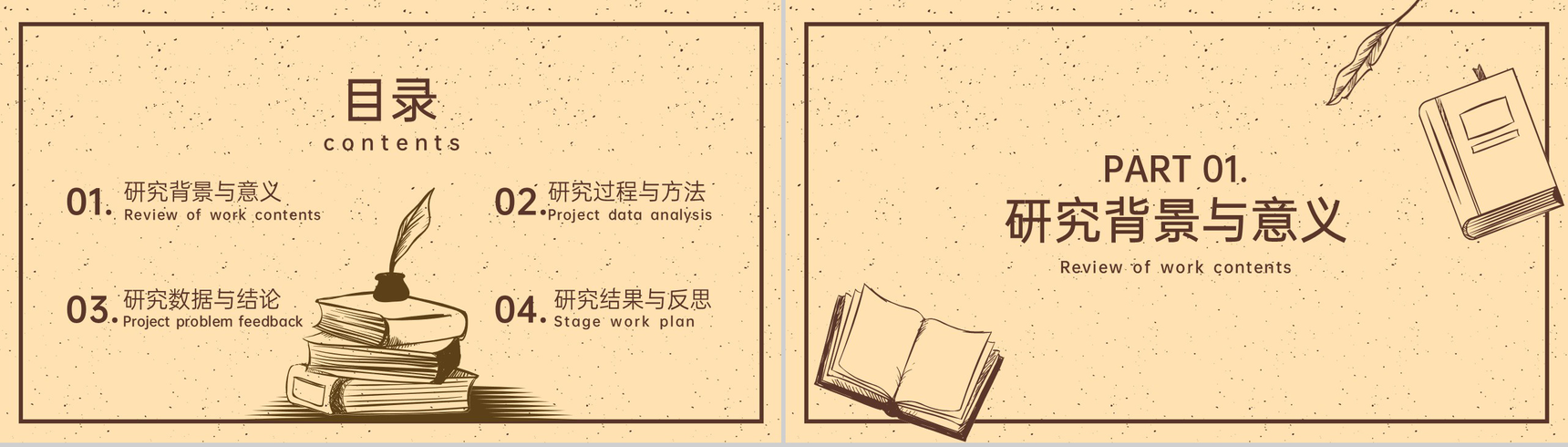 褐色简约历史学专业毕业论文答辩研究结果与反思PPT模板-2