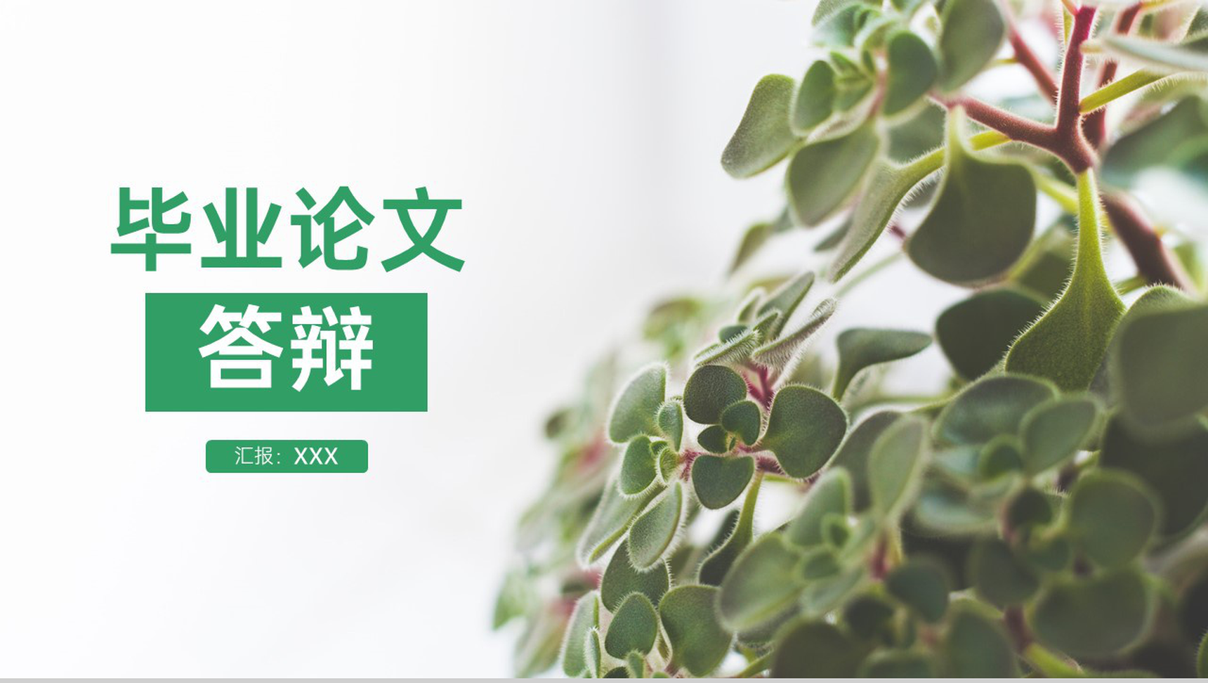 绿色简约风毕业论文答辩选题背景PPT模版-1