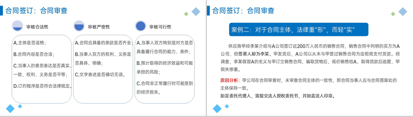 蓝色企业法务培训之合同管理法制人员基本要求PPT模板-10