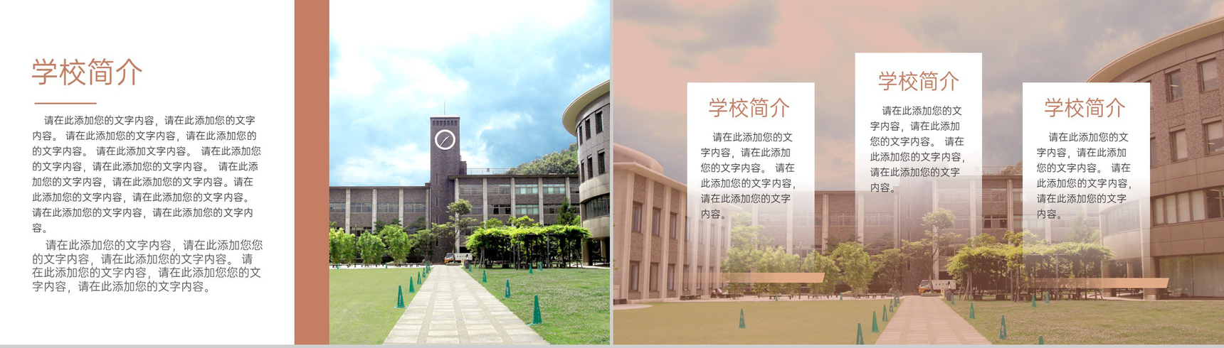 棕色商务风大学招生简介教育宣传招生指南PPT模板-3
