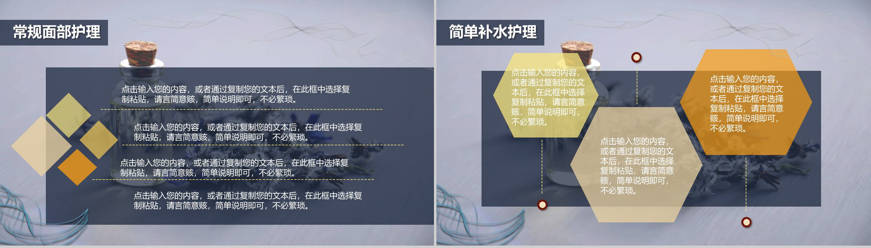 创意个性时尚美容护理PPT模板-3