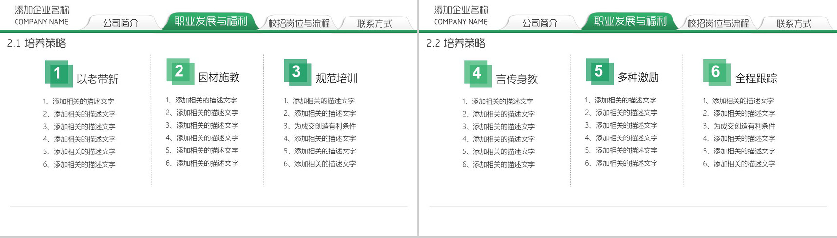 绿色清新大气简约公司企业宣讲校园招聘PPT模板-9