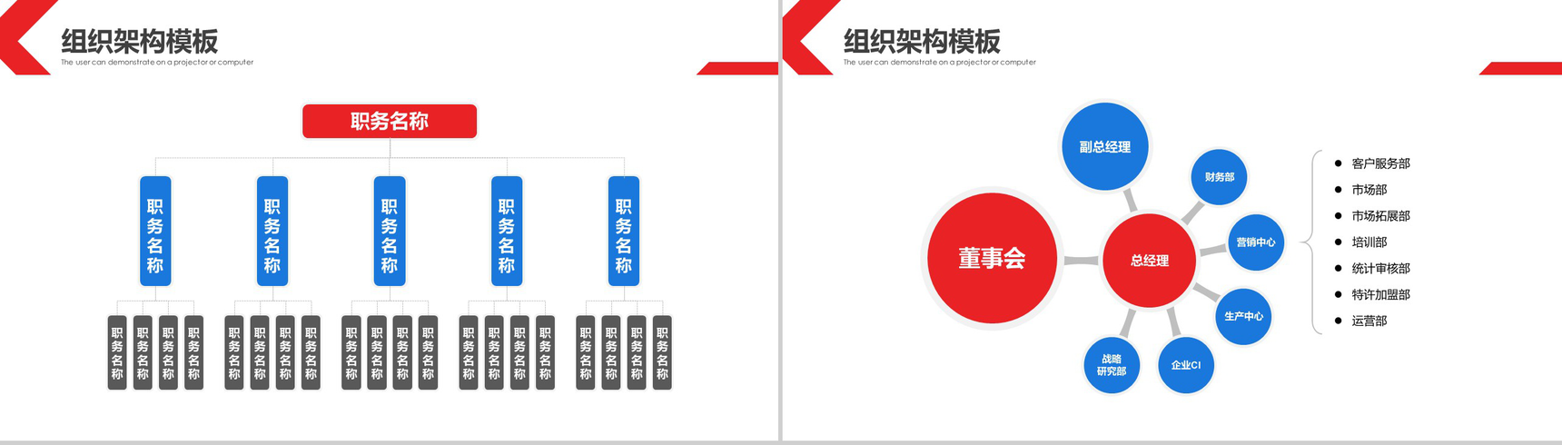 简约通用公司201X组织架构图PPT模板-13
