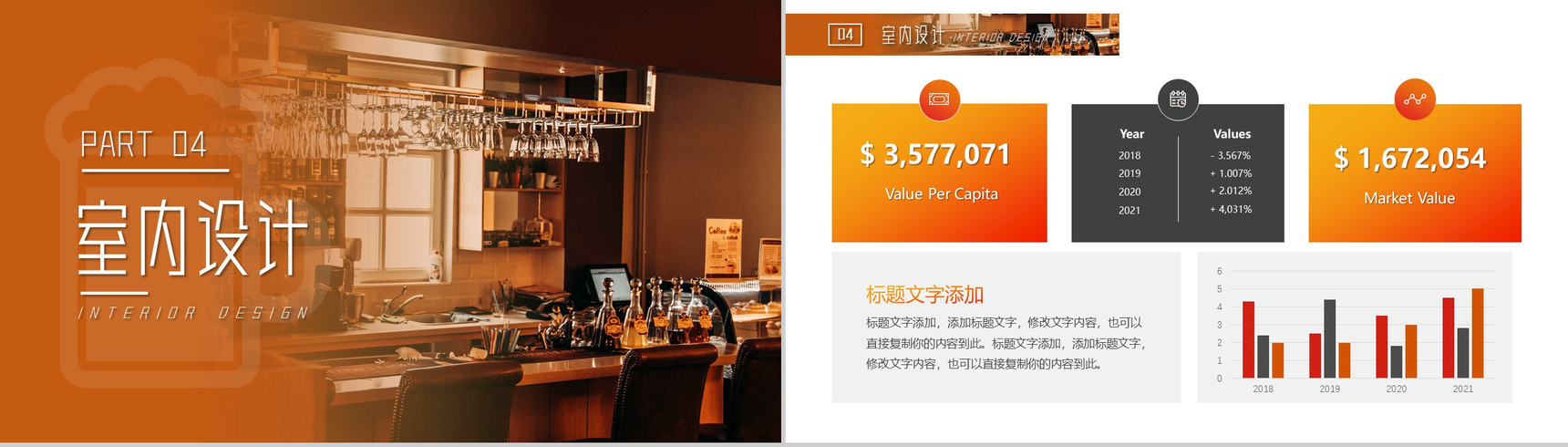 室内软装设计酒吧环境布置PPT模板-8