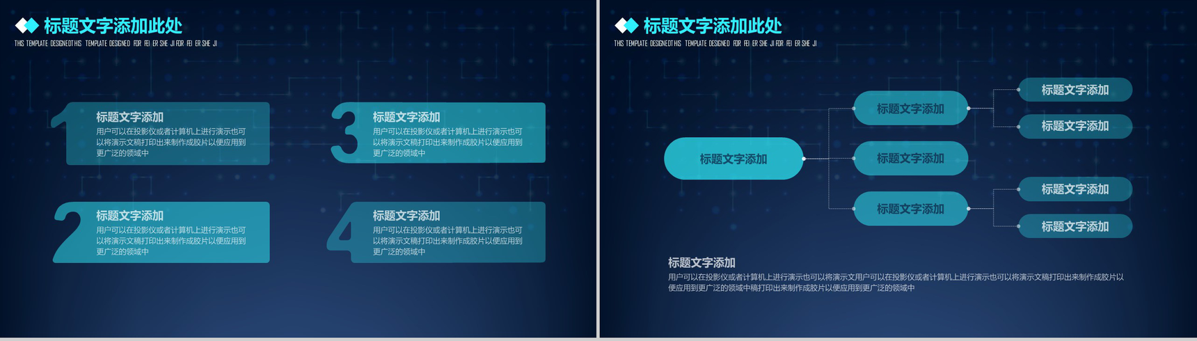 蓝色科技电子商务云计算互联网营销推广创业项目工作汇报PPT模板-9