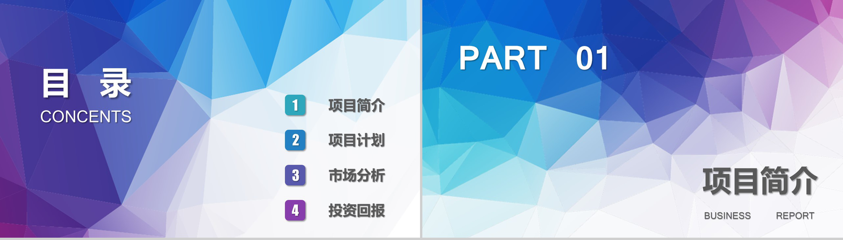 炫彩背景商业计划书PPT模板-2