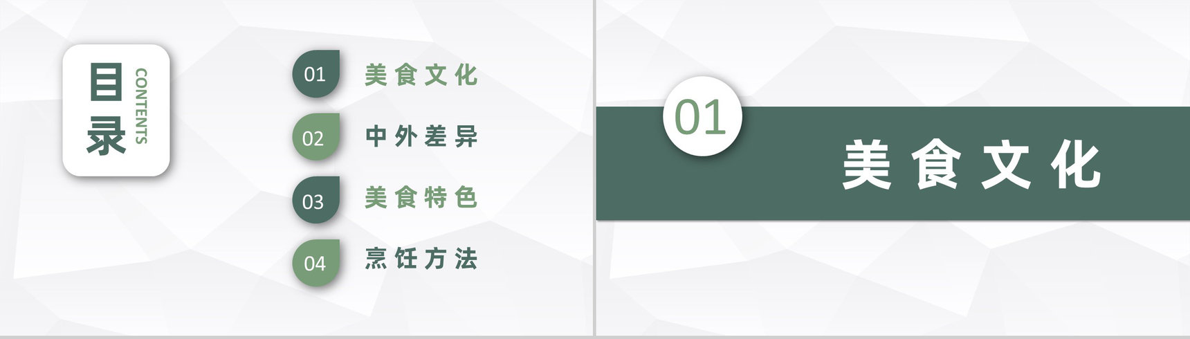 中外美食文化介绍特色美食烹饪方法培训心得PPT模板-2