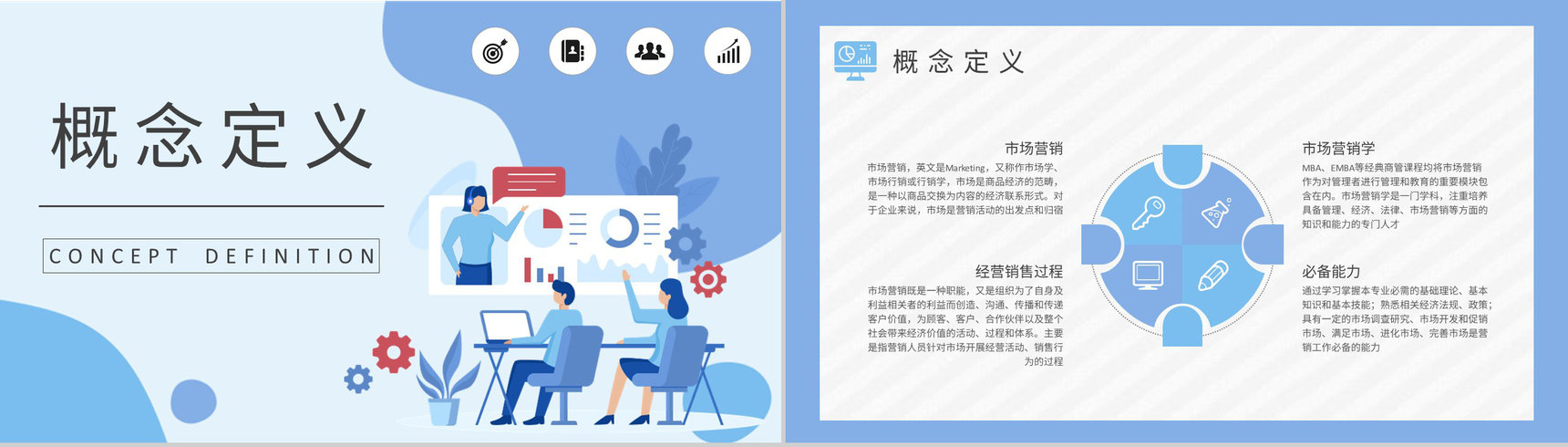 团队员工市场策划工作总结市场营销课程设计PPT模板-5