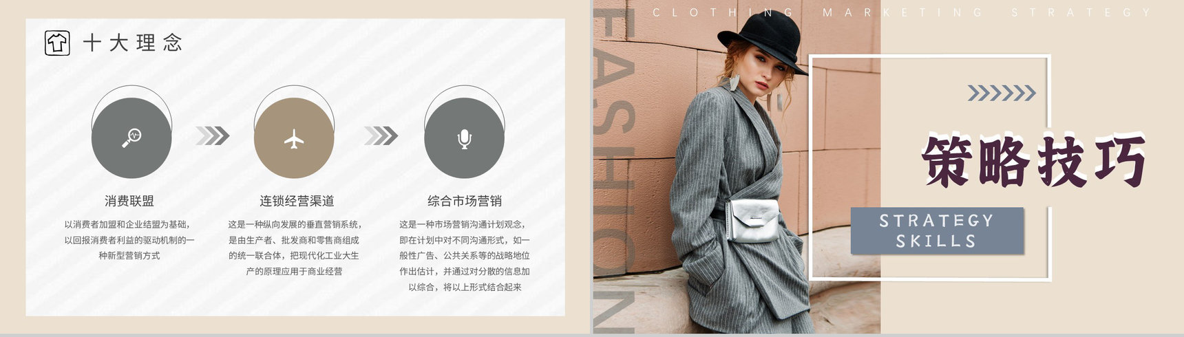 欧美时尚杂志风部门服装营销策划产品介绍工作总结PPT模板-4