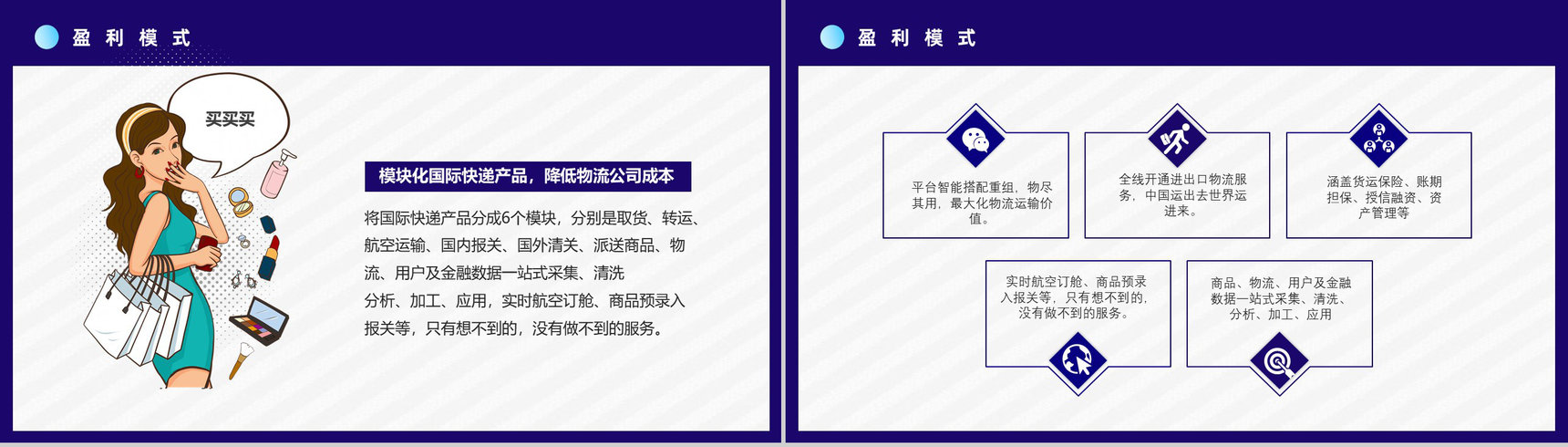 智慧跨境电商方案SOP跨境电商的进口模式分类物流海淘方案PPT模板-9