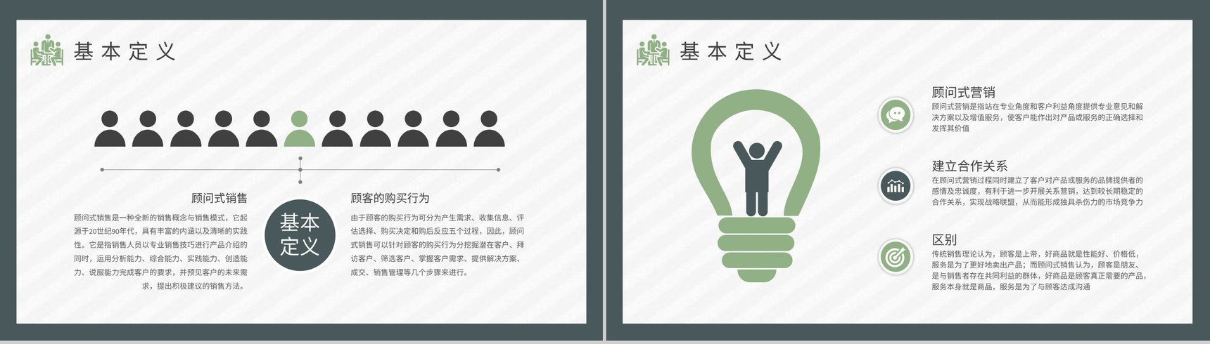 顾问式销售流程培训学习企业关系营销工作计划汇报PPT模板-3