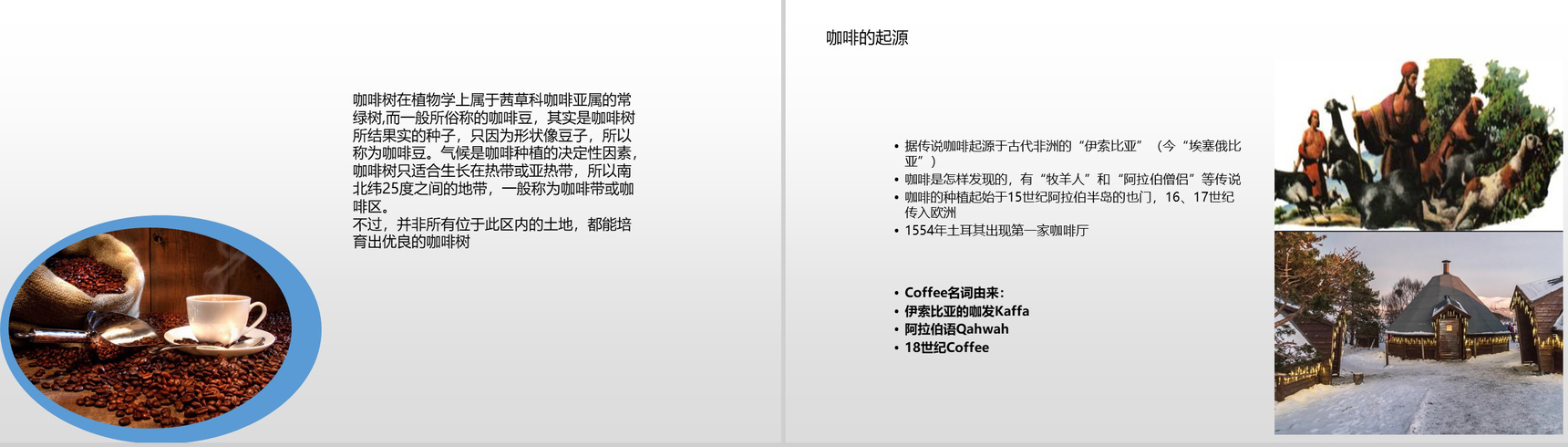 蓝色简约清新XX咖啡厅开店创业培训PPT模板-2