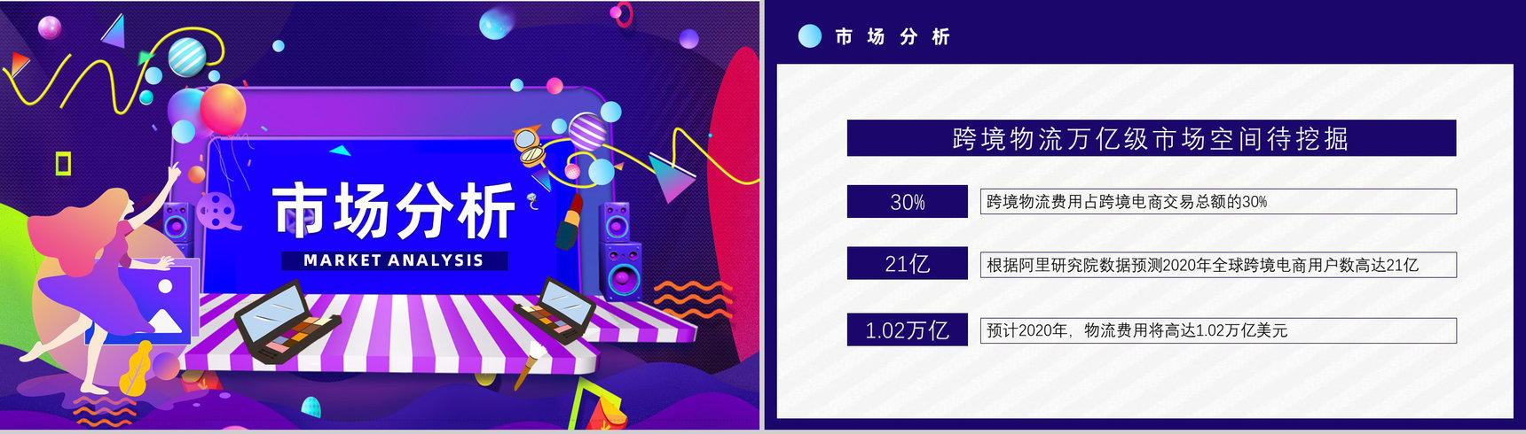 智慧跨境电商方案SOP跨境电商的进口模式分类物流海淘方案PPT模板-4