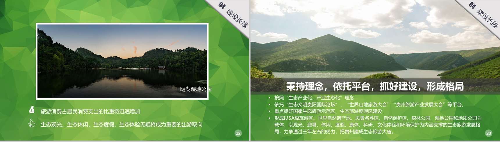 清新绿色大气贵州生态旅行旅游发展道路PPT模板-12