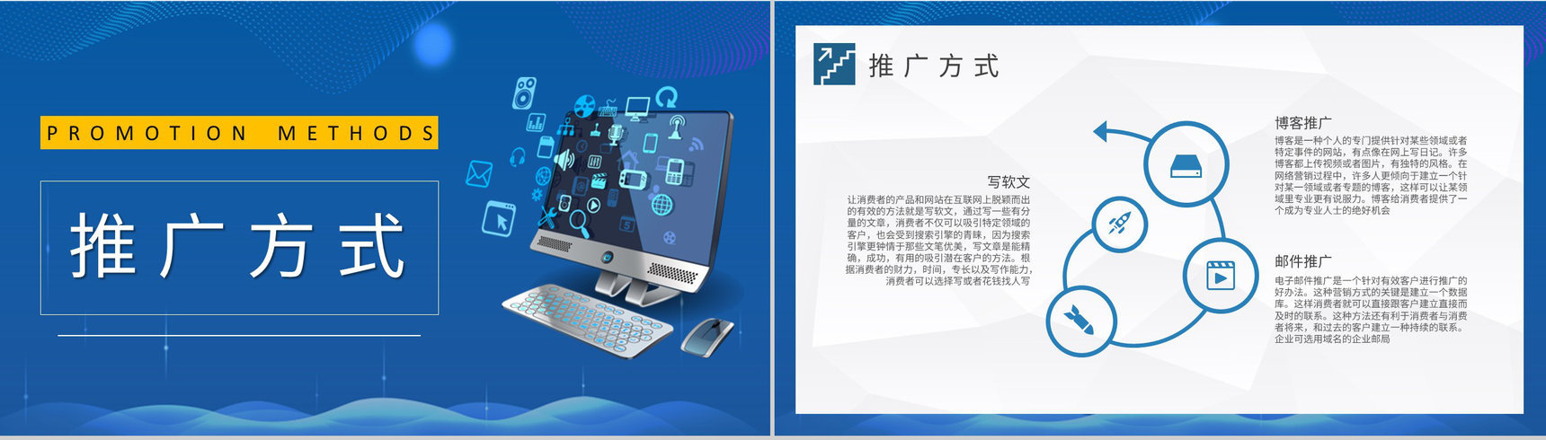 企业网络推广方案总结互联网营销推广宣传策划PPT模板-7