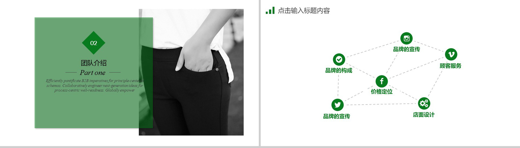 绿色高端时尚服装招商引资工作汇报营销策划工作总结PPT模板-5