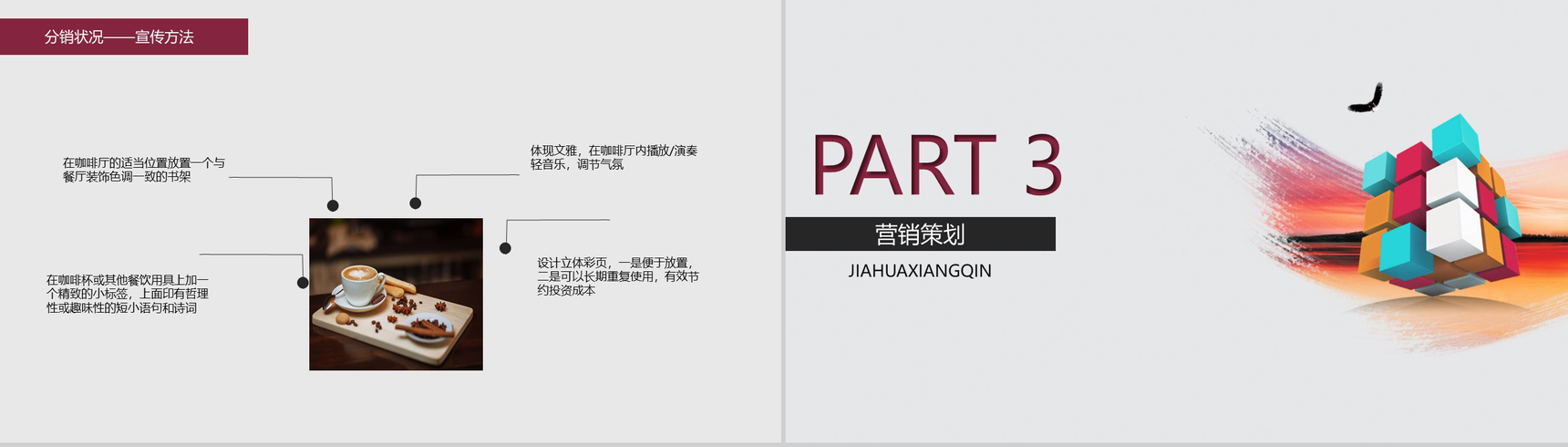 简约微粒体咖啡书吧创业市场数字化整合营销策划PPT模板-7