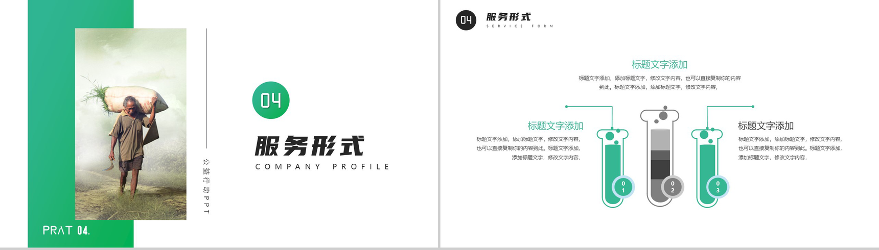 绿色简约助农扶贫公益行动扶贫工作汇报要点PPT模板-8