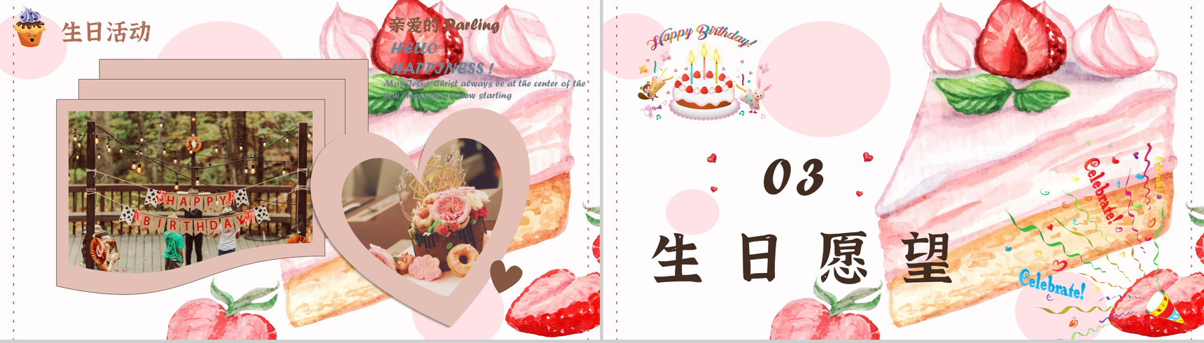 卡通喜庆员工生日会庆祝晚会活动策划方案回忆记录PPT模板-6