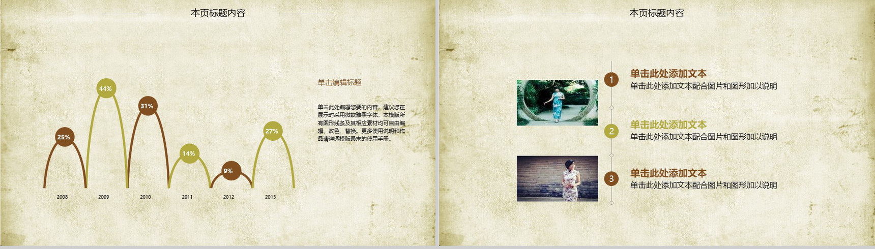 中国风传统艺术旗袍欣赏公益宣传PPT模板-15