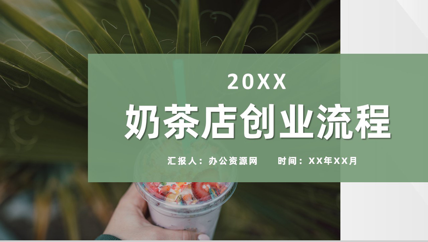 奶茶店创业招商投资活动连锁店开店合作流程计划PPT模板-1