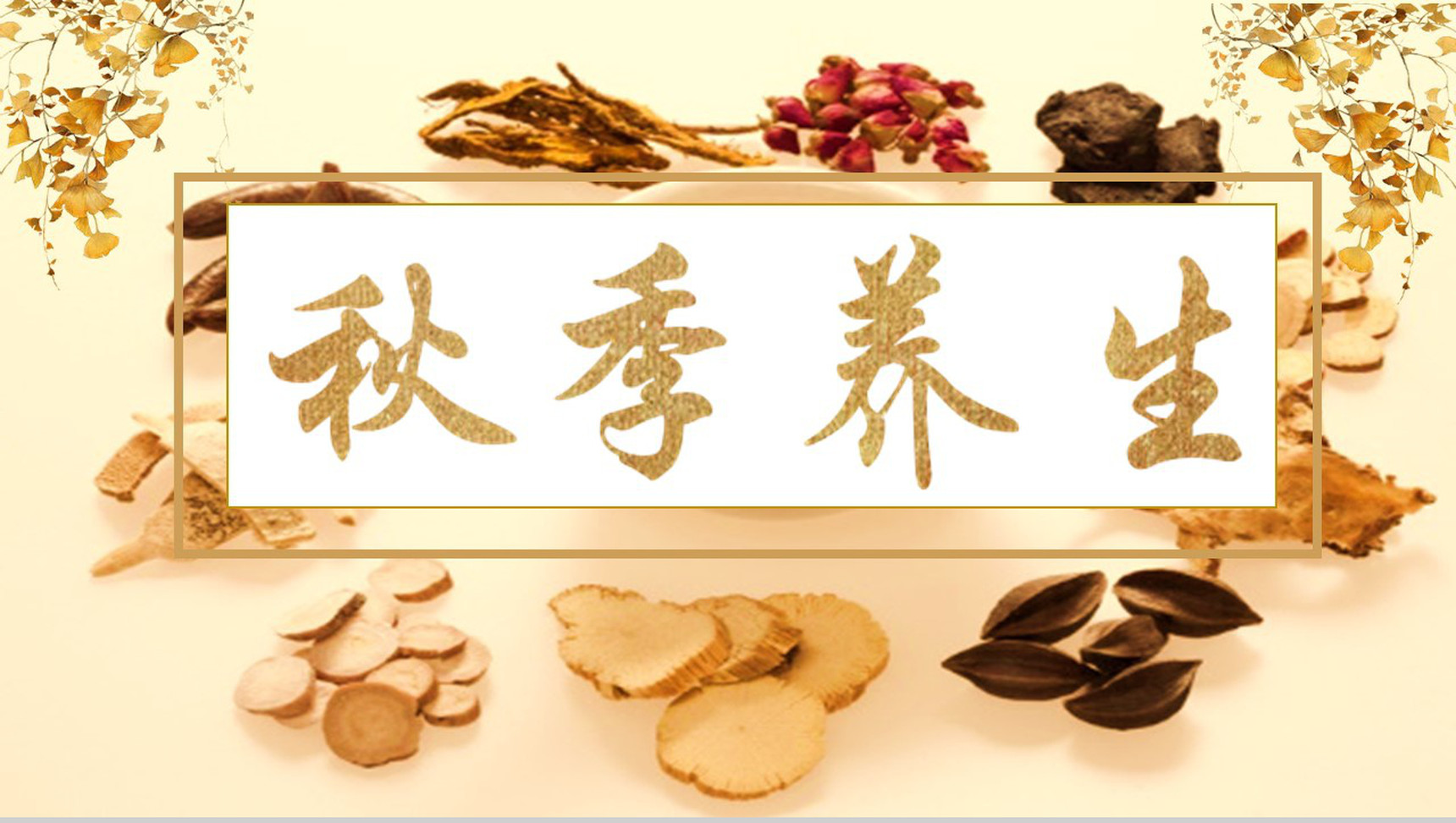 秋季养生注意事项PPT模板-1