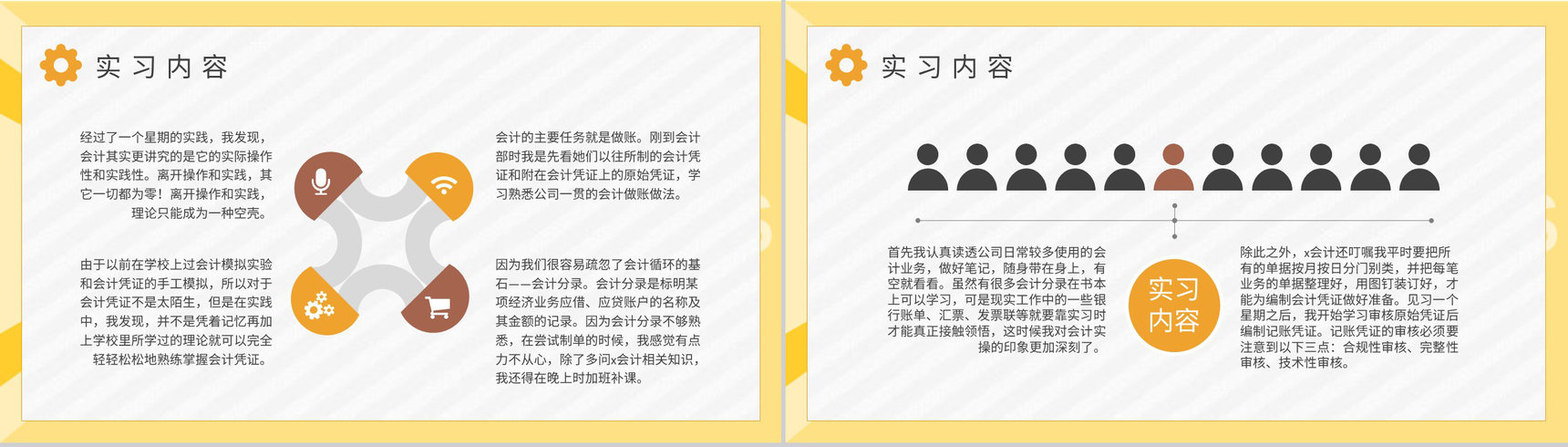 大学生单位实习报告总结部门员工职位工作成果汇报PPT模板-5