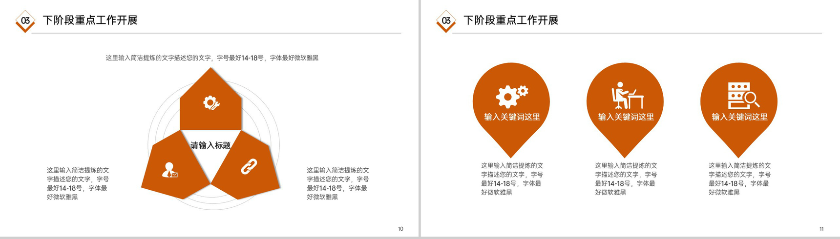 橙色简约风年中总结工作计划述职报告PPT模板-6