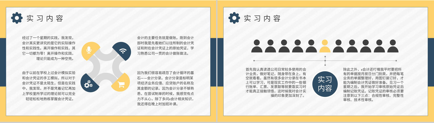 大学生公司实习工作报告岗位技能学习心得体会PPT模板-5