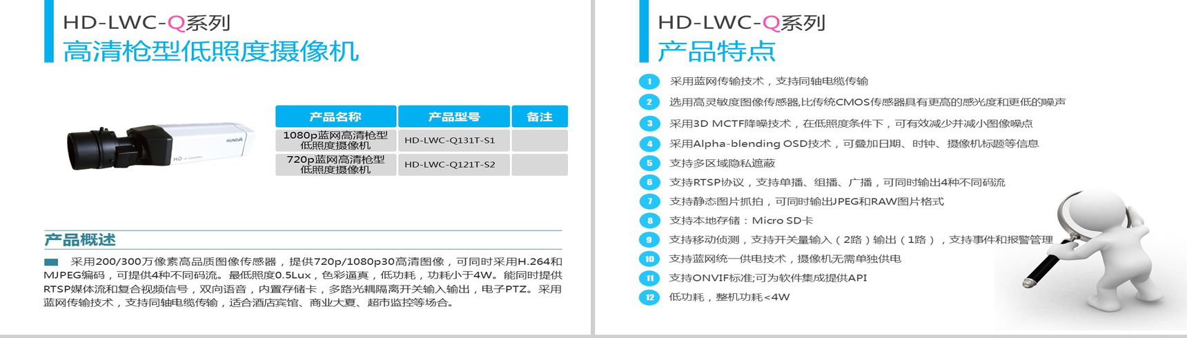 高清视频监控扁平化商务PPT模板-7