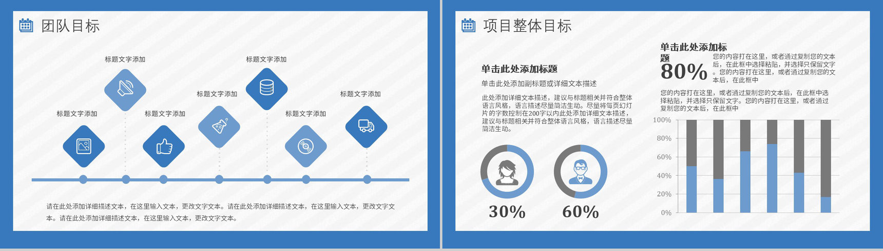 高管述职报告项目计划项目概述目标年终汇报总结PPT模板-6