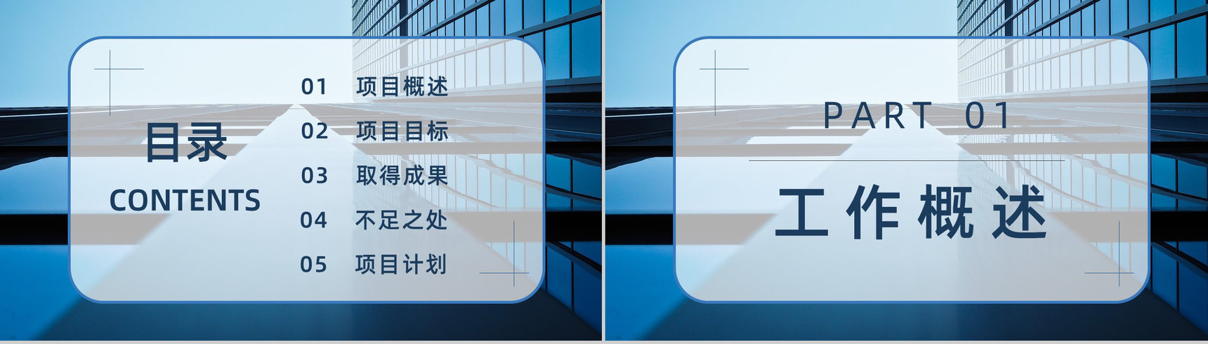 高管述职报告项目计划项目概述目标年终汇报总结PPT模板-2