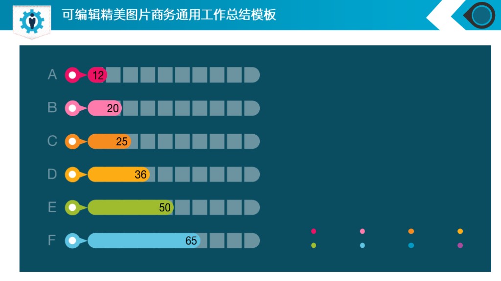 创意手绘风公司业务数据统计饼图PPT图表模板-13