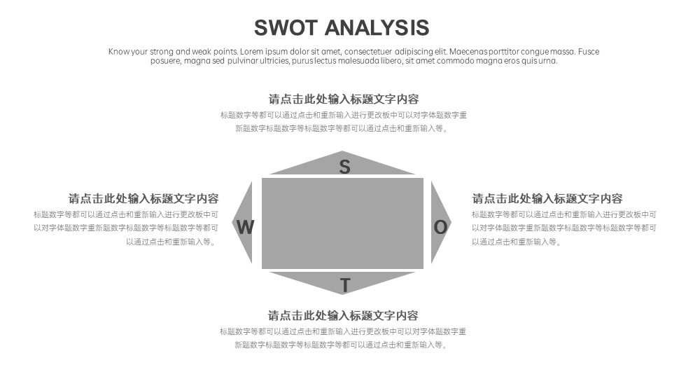 商务优质企业SWOT分析图PPT图表模板-10