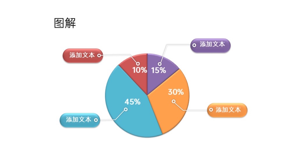 简约风企业统计饼图数据百分比PPT图表模板-2