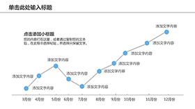 月份数据统计折线图PPT模板