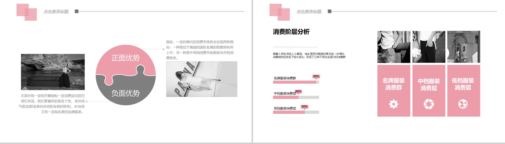 粉白创意高端服装行业宣传工作汇报PPT模板-12