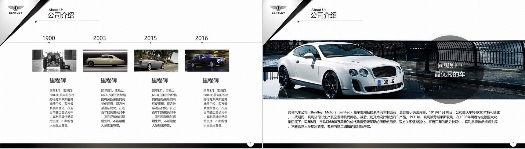 宾利汽车品牌介绍汽车营销PPT模板-4