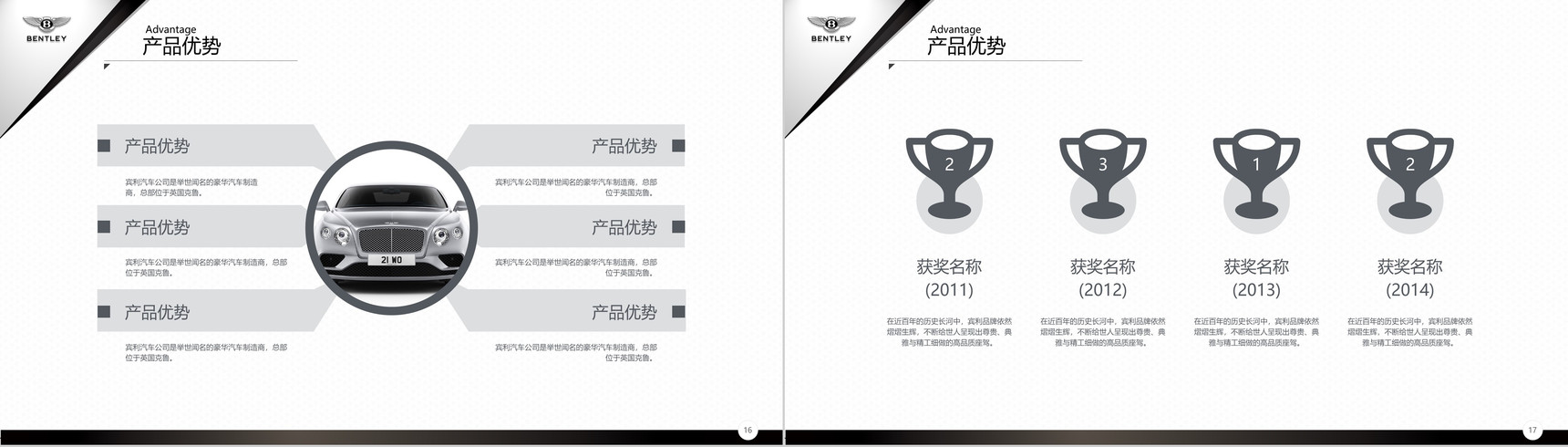 宾利汽车品牌介绍汽车营销PPT模板-9