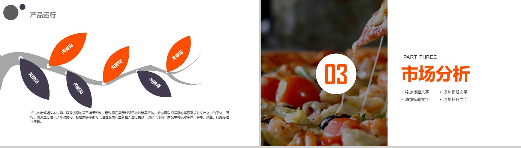 极简商务美味披萨产品宣传推广西餐厅项目策划PPT模板-7
