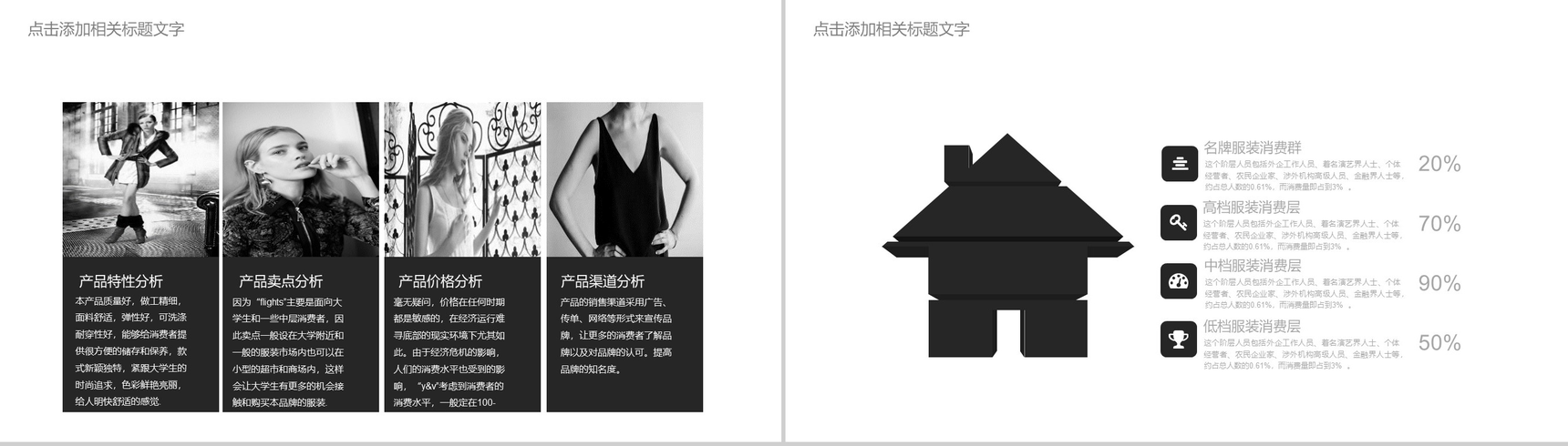 欧美大气杂志风时尚服装工作汇报PPT模板-8