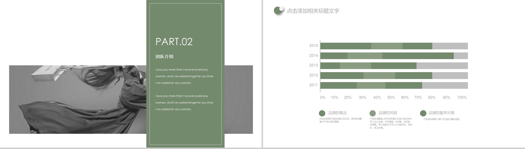 清新简约杂志风时尚服装宣传画册汇报PPT模板-5