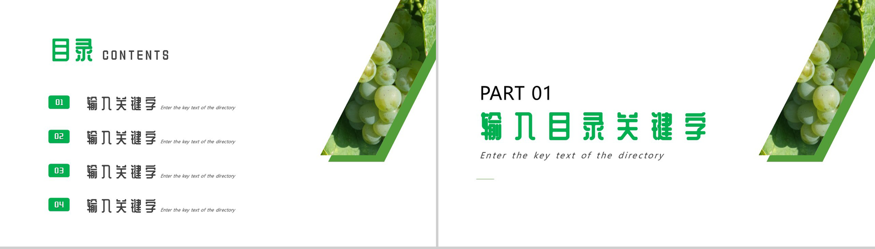 绿色清新食品安全知识水果产品介绍PPT模板-2