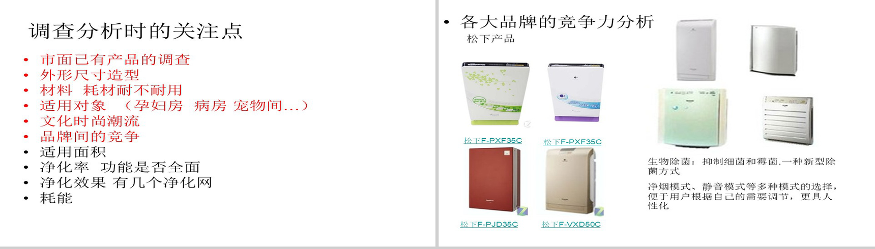 白色极简大气空气净化器市场调研PPT模板-4