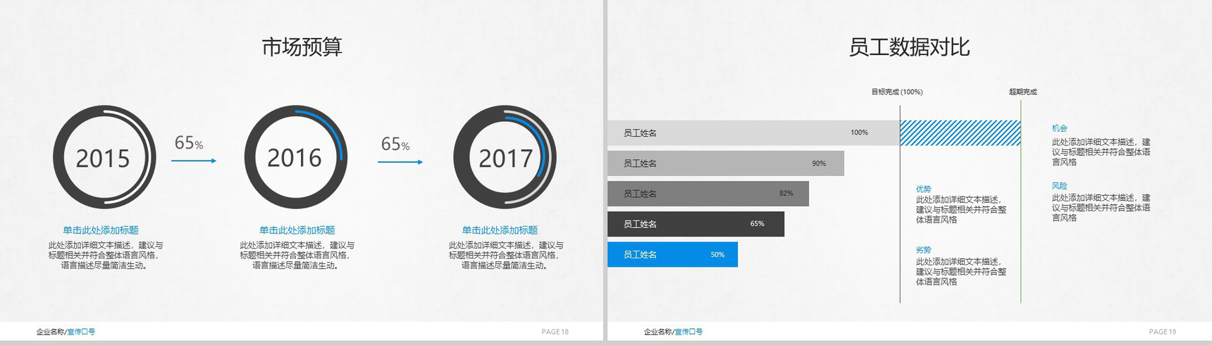 简洁大气欧美风格产品介绍实习转正述职报告PPT模板-10