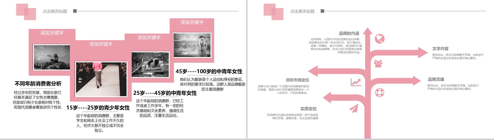 粉白创意高端服装行业宣传工作汇报PPT模板-9