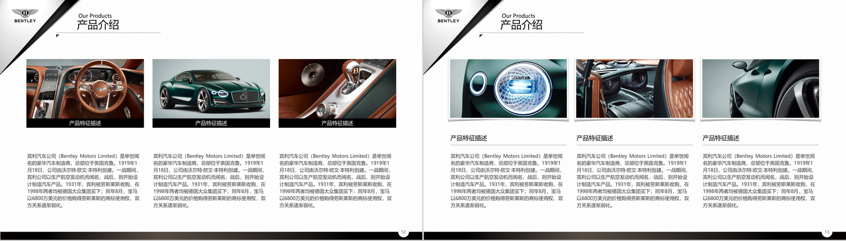 宾利汽车品牌介绍汽车营销PPT模板-7