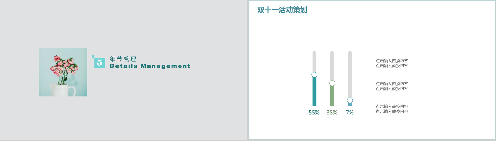 文艺清新店铺双十一活动策划PPT模板-10